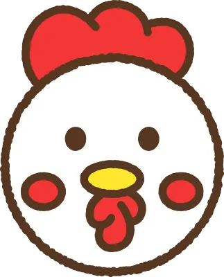 手書き風のアイコンニワトリ