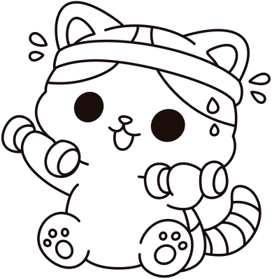 운동하는 고양이