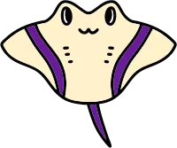 귀여운 가오리 일러스트 - Cute Stingray Illustration