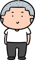man hand drawn doodle style illustration