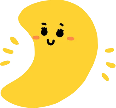 귀여운 달 모양