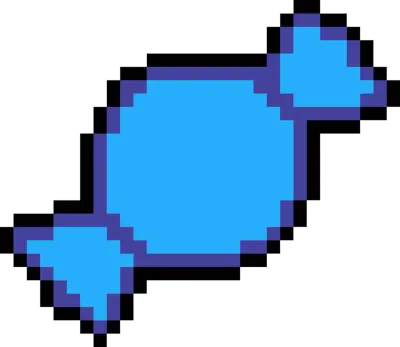 Hard Candy Blue Blueberry Festival Sweets Kid Teeth Halloween Pixel Art