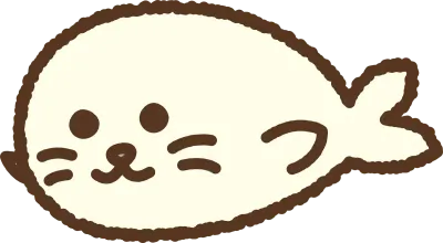 手書き風のアイコンアザラシ
