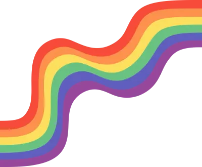 Vibrant Wavy Rainbow Lines Illustration, Colorful Striped Pride Pattern, Dynamic LGBTQA