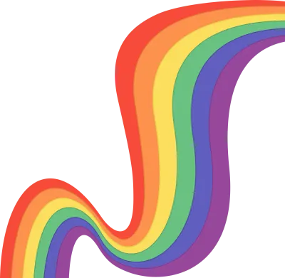 Vibrant Vertical Wavy Rainbow Lines Illustration, Colorful Layered Pride Striped Pattern
