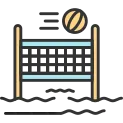 Beach Volleyball Icon Vector Element