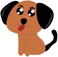 brown dog vector