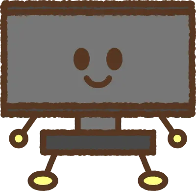 手書き風のキャラクターアイコンのテレビ