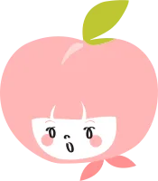 심플 복숭아 캐릭터