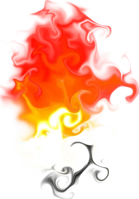 Flame With Smoke Abstract Fire Shape
