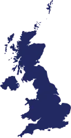 united kingdom map silhouette
