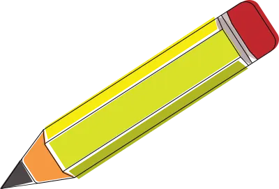 Yellow School Pencil Illustration