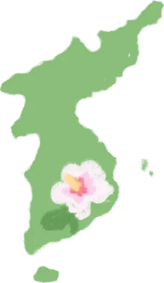 한국 지도와 무궁화