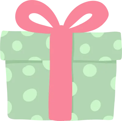 귀여운 민트 선물상자 일러스트 Cute Mint Gift Box Illustration