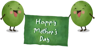 어머니날 귀여운 그린빈 캐릭터 카드 Happy Mothers Day Cute Green Beans Illustration Banner