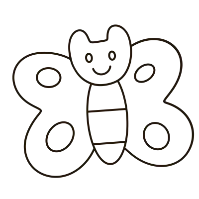 Hand Drawn Butterfly Line Art Cute Cartoon Butterfly Icon Minimalist Simple Doodle For Kids Art