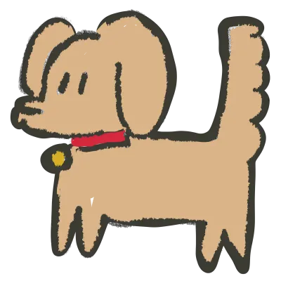 Small Dog with floppy ears Dachshund