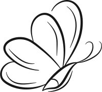 Butterfly Doodle Line