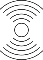 Minimalist Concentric Signal Waves and Circle Geometric Line Art