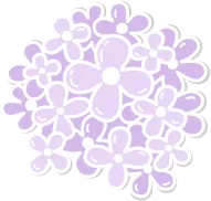 Cute Pastel Flower Sticker, Cute Flower Stick, Cute Hand drawn Flower Sticker