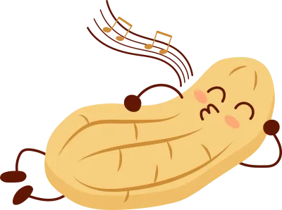 Illustration of Cute Peanut Whistling
