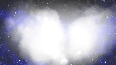 Deep Space Galaxy Frame Background with Bright Star Field and Blue Nebula Clouds