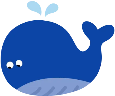 귀여운 파란 고래 캐릭터 일러스트 Cute Blue Whale Character Illustration