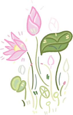 Cute Pastel Flower Brush  Sticker Set