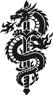 Dragon Wrapped Around Sword Tattoo