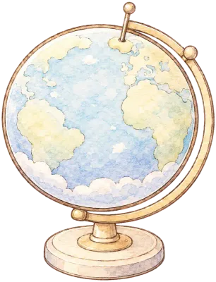 Cute pastel kawaii travel stickers, hand-drawn cozy aesthetic PNG collection