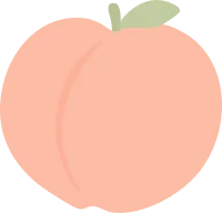 Minimalist Peach Illustration