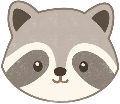 Cute raccoon face