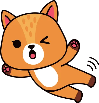 Adorable cartoon fox character