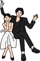 WeddingCheeringColor_환호하는신랑신부컬러