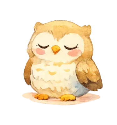 수채화 아기 부엉이 (Watercolor Baby Owl)
