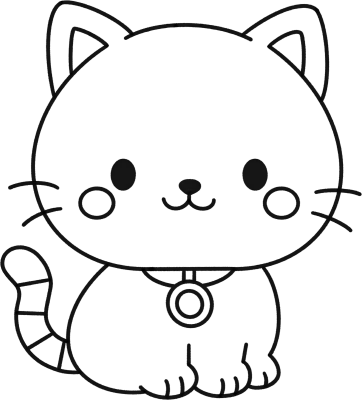 고양이 색칠공부 도안