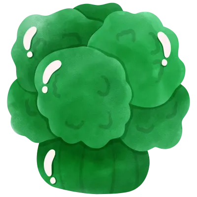Green vegetables water color clipart broccoli illustration