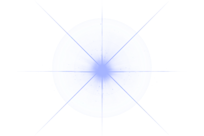 Blue Lens Flare Light Effect PNG Overlay Isolated on Transparent Background