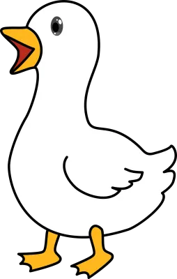 illustration of a white duckling