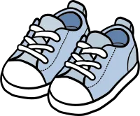 Pair of blue sneakers illustration with sneakers footwear sportswear clothing training