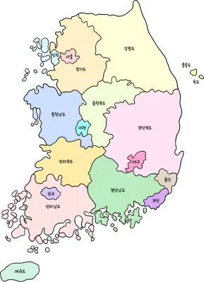 대한민국 지도