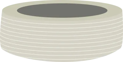 Back to school Round Paper Tape Roll Vector Illustration