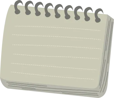 Back to school Spiral Notepad Vector Illustration