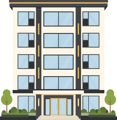 Luxury Modern Building Flat Vector