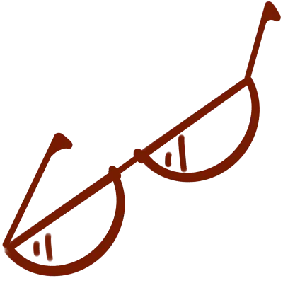 Cute Vintage Glasses Object Illustration