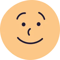 Cute Happy Emoji Face Illustration