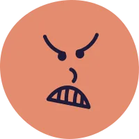 Extremely Angry Emoji Face with Teeth Illustration