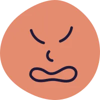 Frustrated Angry Emoji Face Doodle Illustration