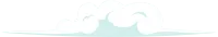 White Stylized Anime Style Cloud with Soft Light Blue Shadows