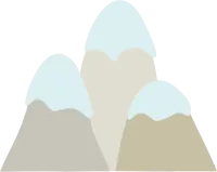 Minimalist Snowy Mountain Icon for UI App and Web Design